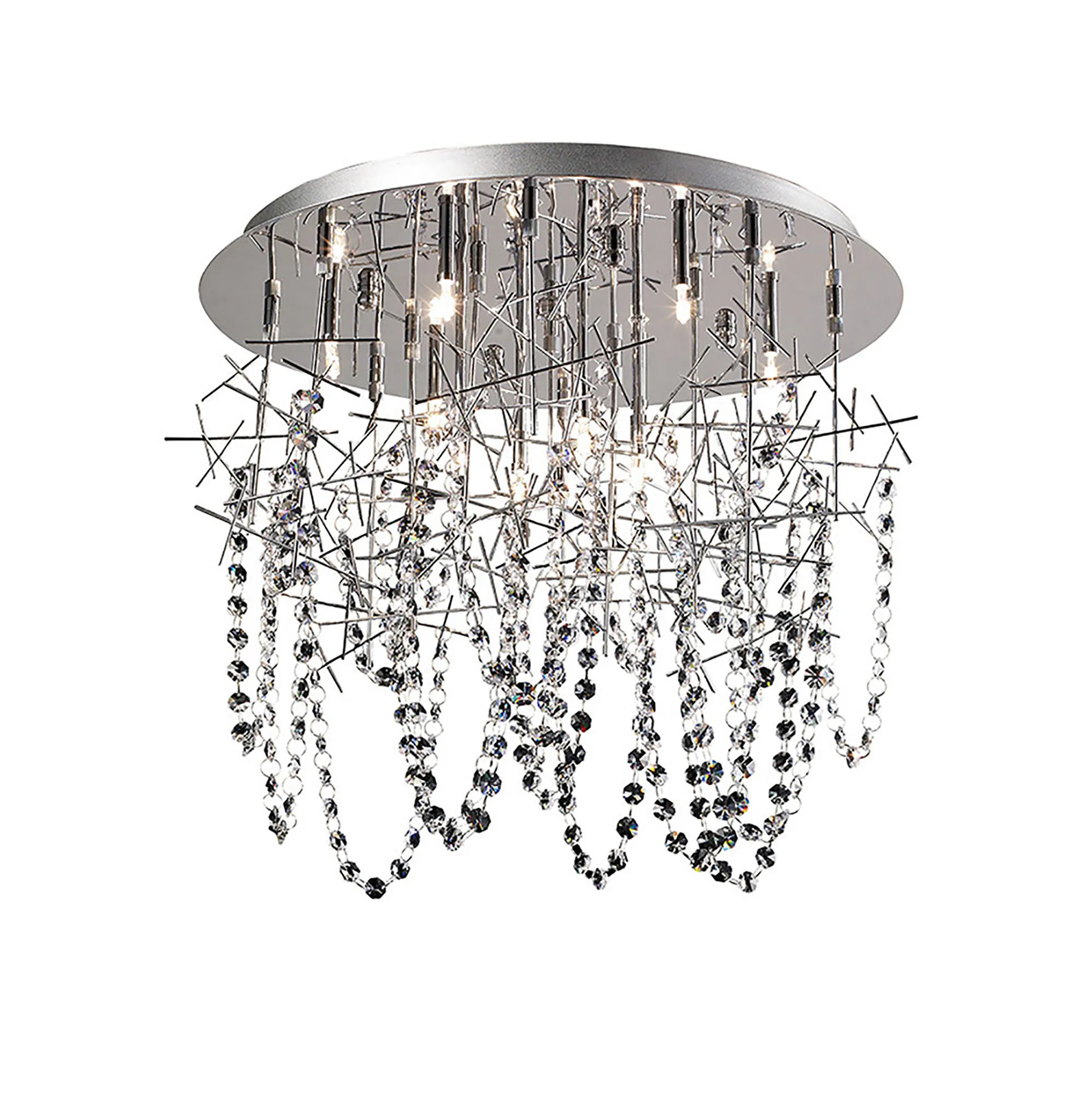 Lexi Crystal Ceiling Lights Diyas Flush Crystal Fittings